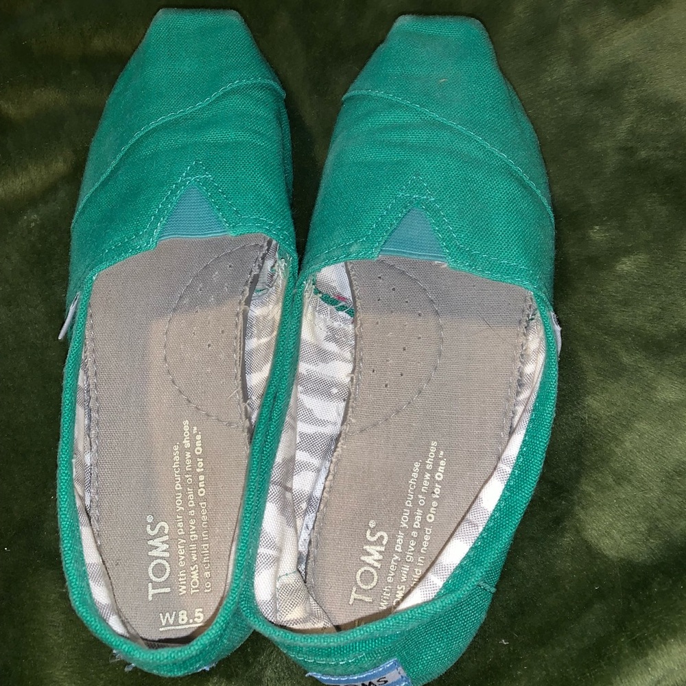 Turquoise Toms flat shoes